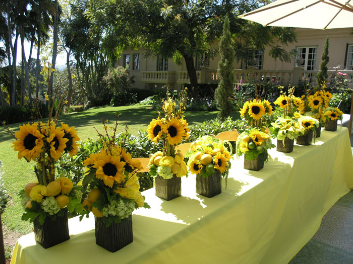 Sunflower Table Arrangements : Edelweiss flower boutique and florist summer flowers meet