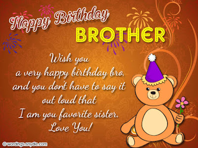 Happy Birthday Wishes Poem for Brother