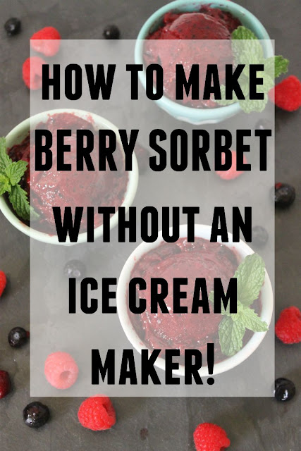 how to make sorbet WITHOUT an ice cream maker- so easy- just 5 ingredients + a blender or food processor!