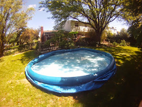fill up, inflate, intex pool, bubble pool, rubber, amount of water, time