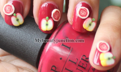OPI From A To Zurich swatch and Fimo nail art