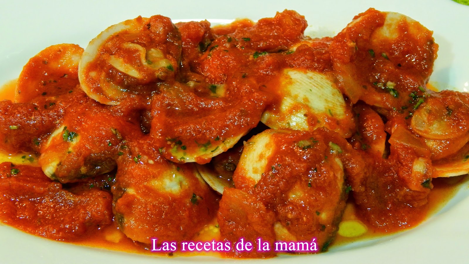 Receta De Almejas Con Salsa De Tomate
