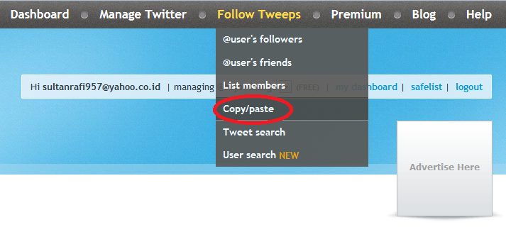 Cara MEMPERBANYAK FOLOWER TWITTER Menjadi Ratusan pilih copy paste