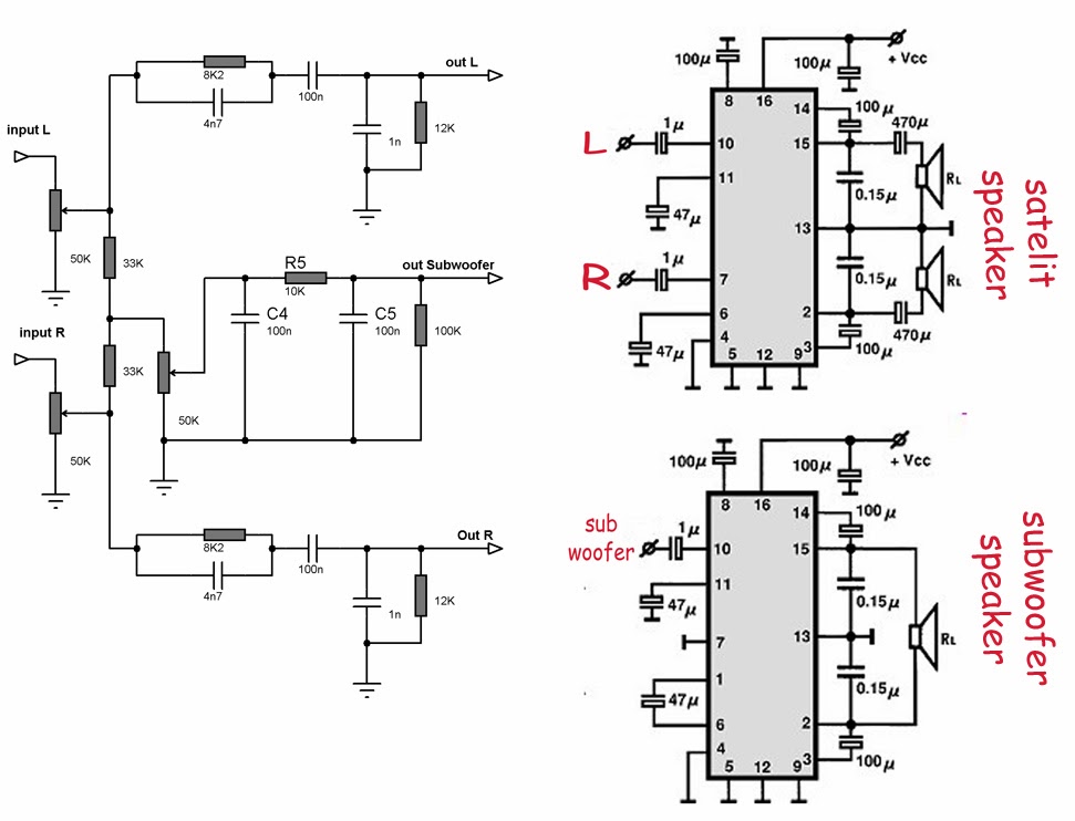 subwoofer ic tea2025b
