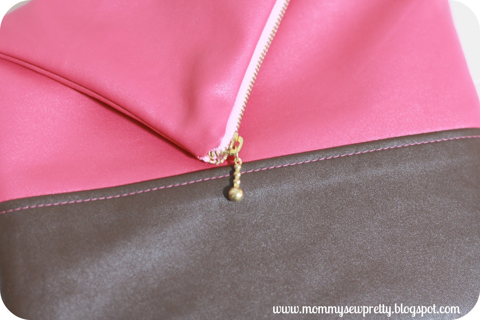 mommy sew pretty Faux Leather Foldover Clutch