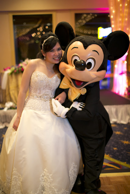 Bride and Mickey - Disneyland Wedding {Sarina Love Photography}