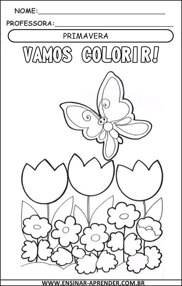 lindos desenhos para colorir primavera cantinho do educador infantil