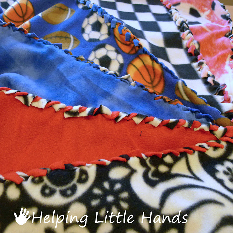 Pieces by Polly Double Layered NoSew "Braided" Fleece Blanket Tutorial