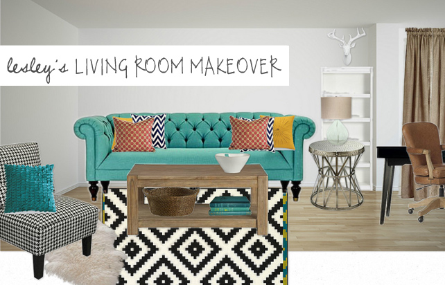 Lesley Myrick's Living Room Makeover on Olioboard