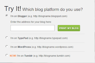 Enter Blog Web Address