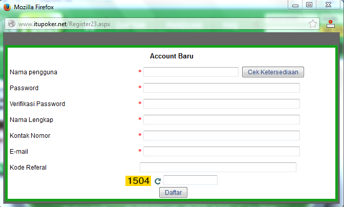 Registrasi di ITUPOKER.NET AGEN JUDI POKER , AGEN JUDI DOMINO ONLINE INDONESIA TERPERCAYA