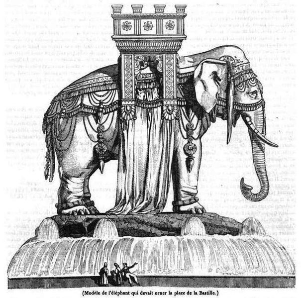 ART and ARCHITECTURE, mainly Monumental elephants in French public art