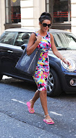 Michelle Keegan hot in colorful dress and sunglasses