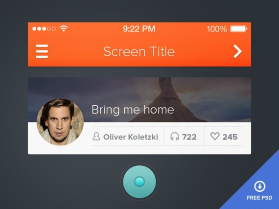 Simple UI – Free PSD included Simple UI – Free PSD included