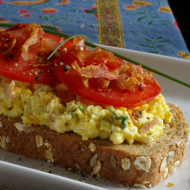 The Yum Yum Factor PET Sandwiches Pancetta, Egg Salad and Tomato