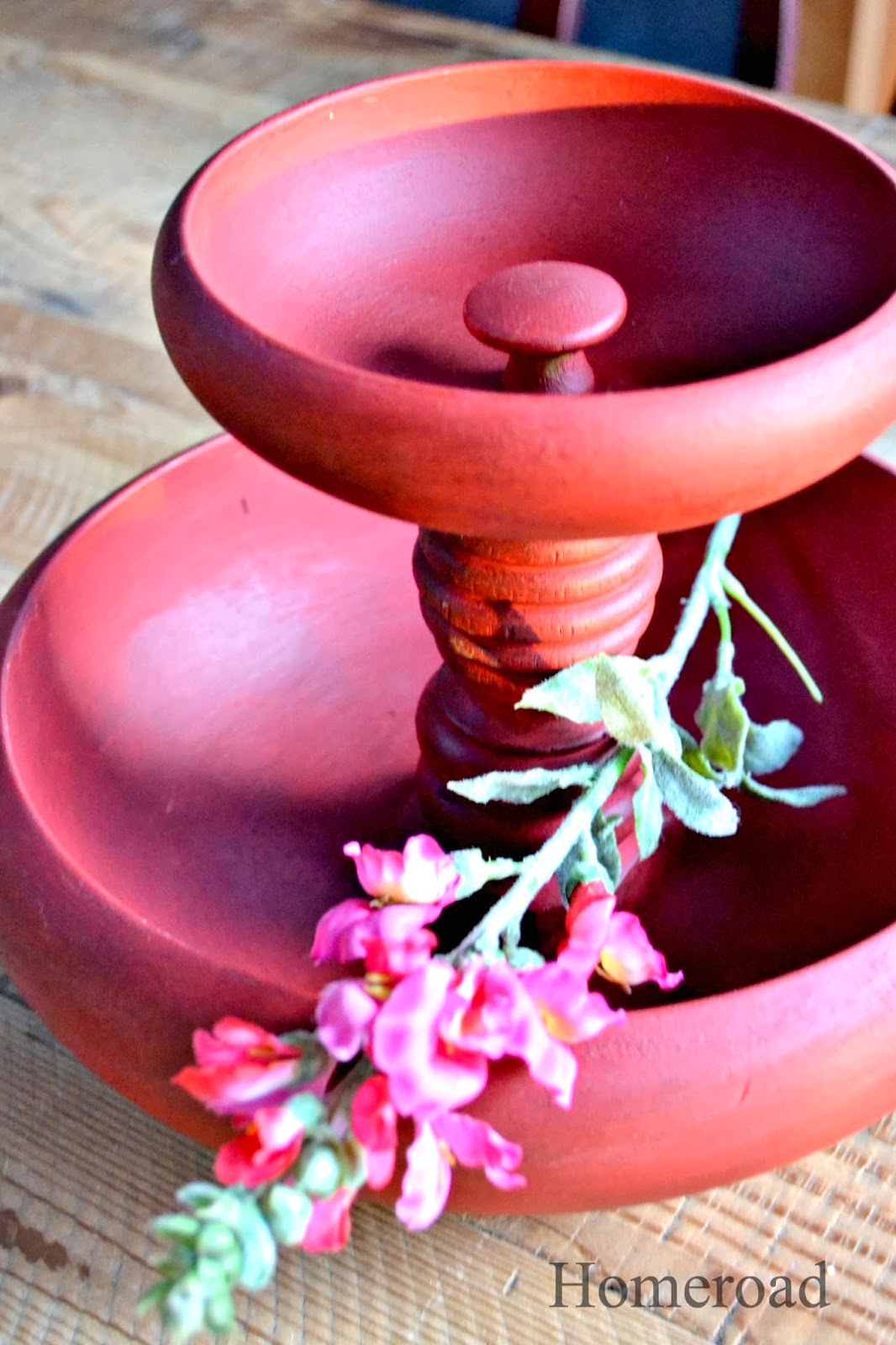 Wooden Bowl Tiered Tray Homeroad