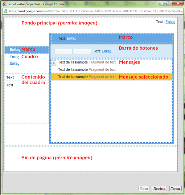 personalizar tema en Gmail personalizando tema en Gmail