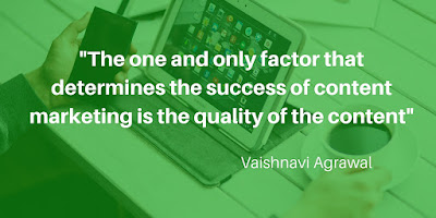 "The one and only factor that determines the success of content marketing is the quality of the content" #Quote