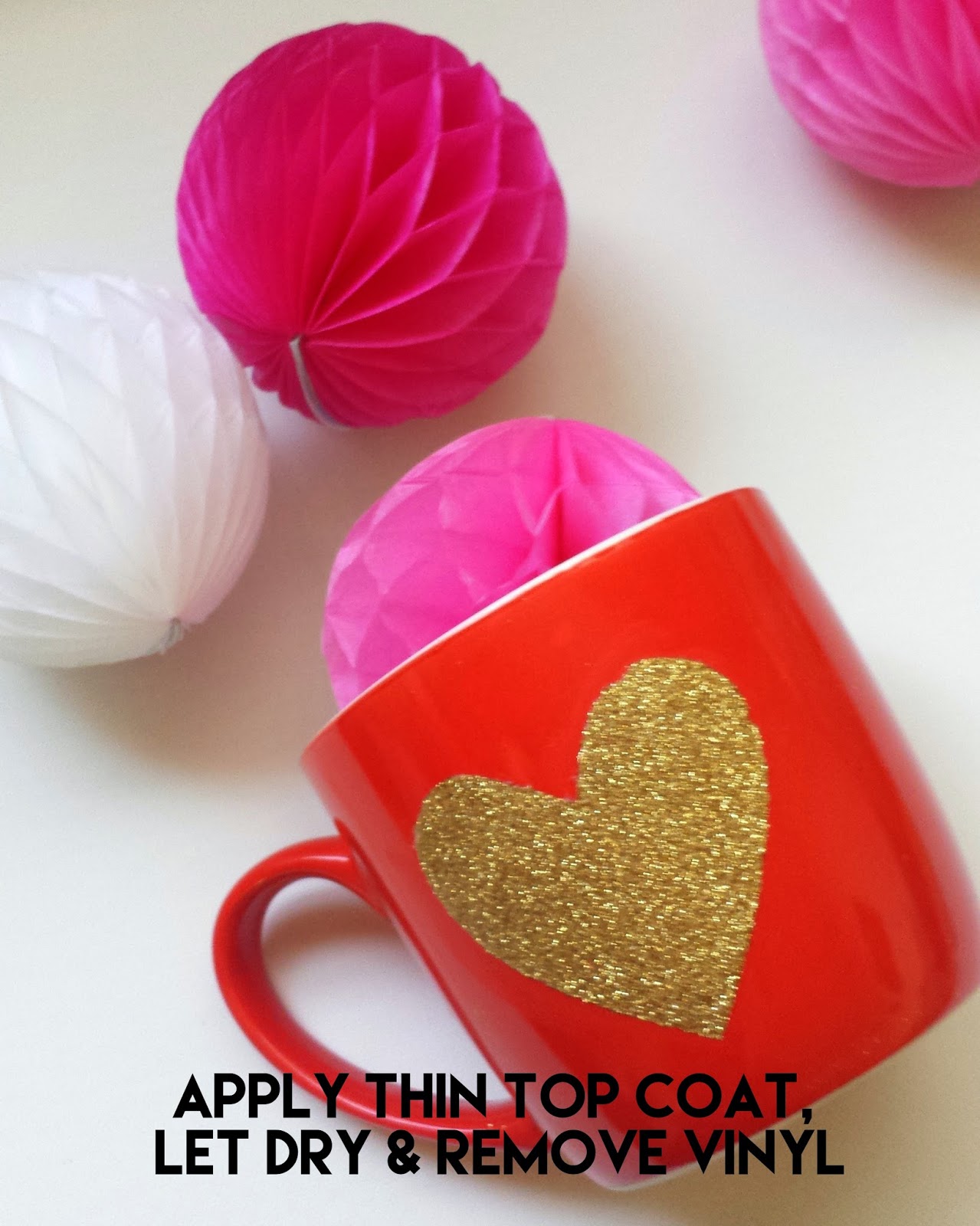 Tied Ribbon Glitter Heart Mug