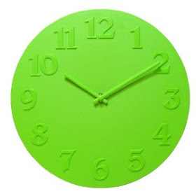 Vouge Lime Green Wall Clock