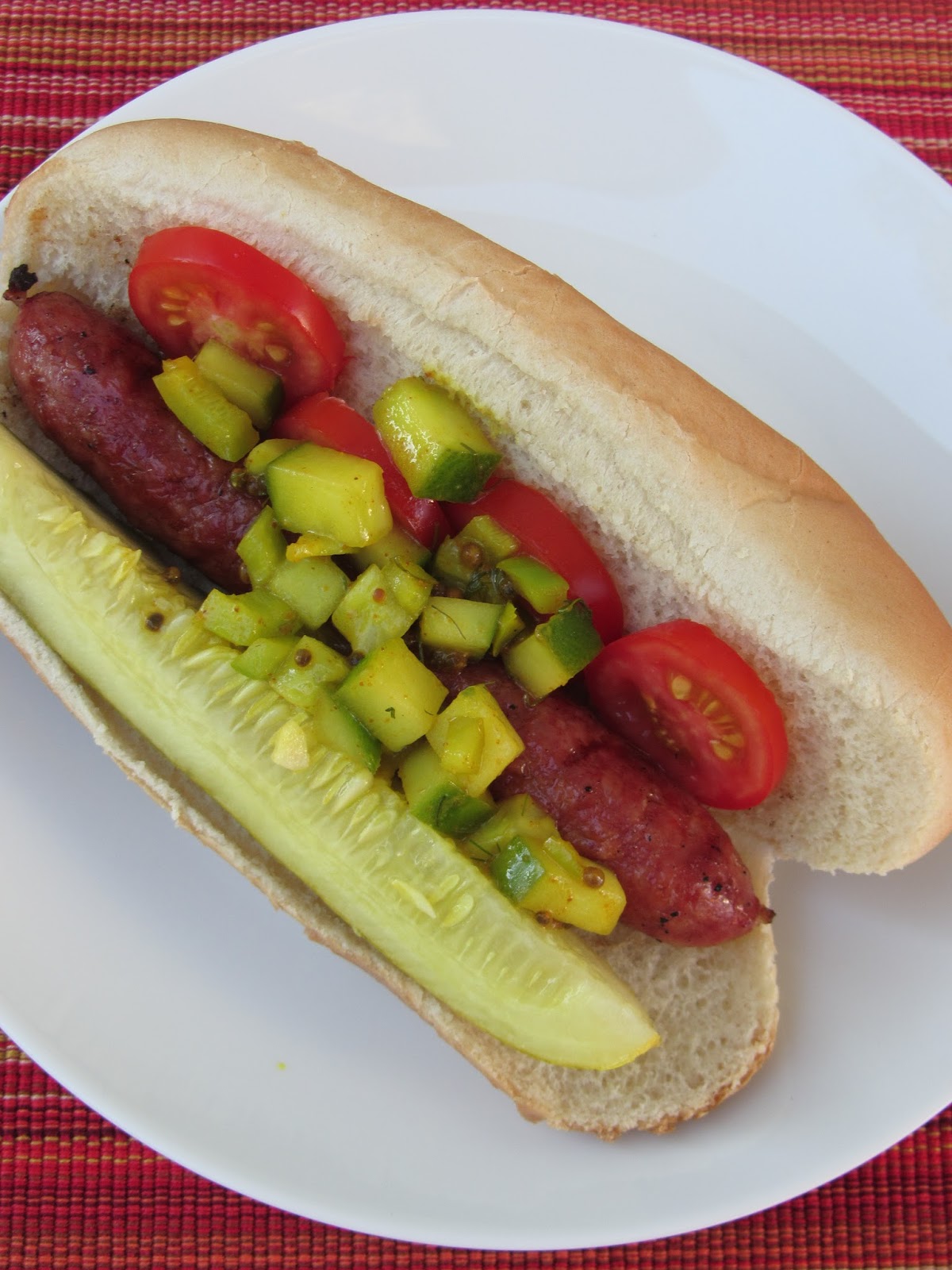 Been There Baked That Chicago Dogs w/Cucumber Relish