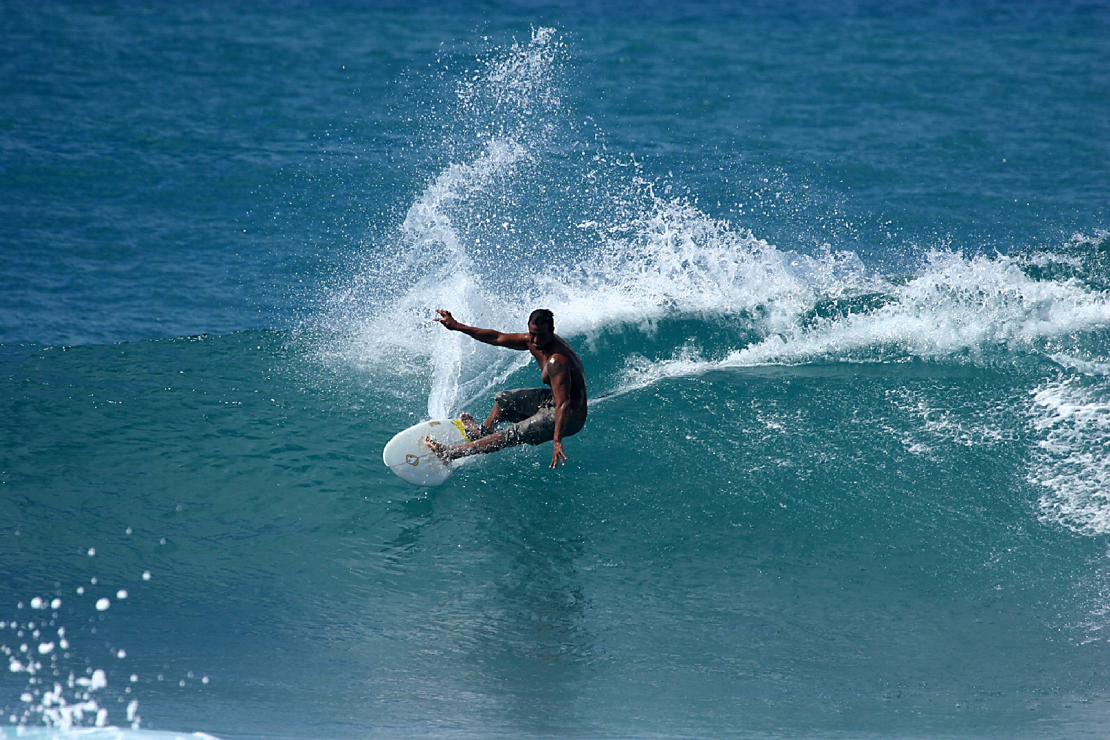 SURFING FIRST OUTSIDE WAVES