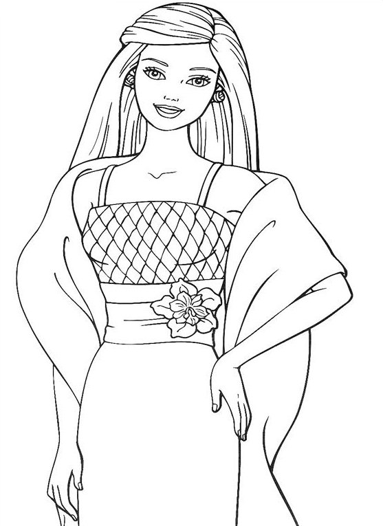 Dibujos de Barbie La princesa y la cantante para Pintar y