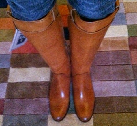 frye paige riding boots cognac