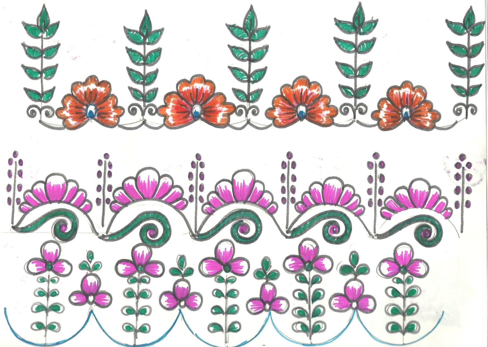 All Drawing Easy Simple Bed Sheet Designs Hand Embroidery Gif