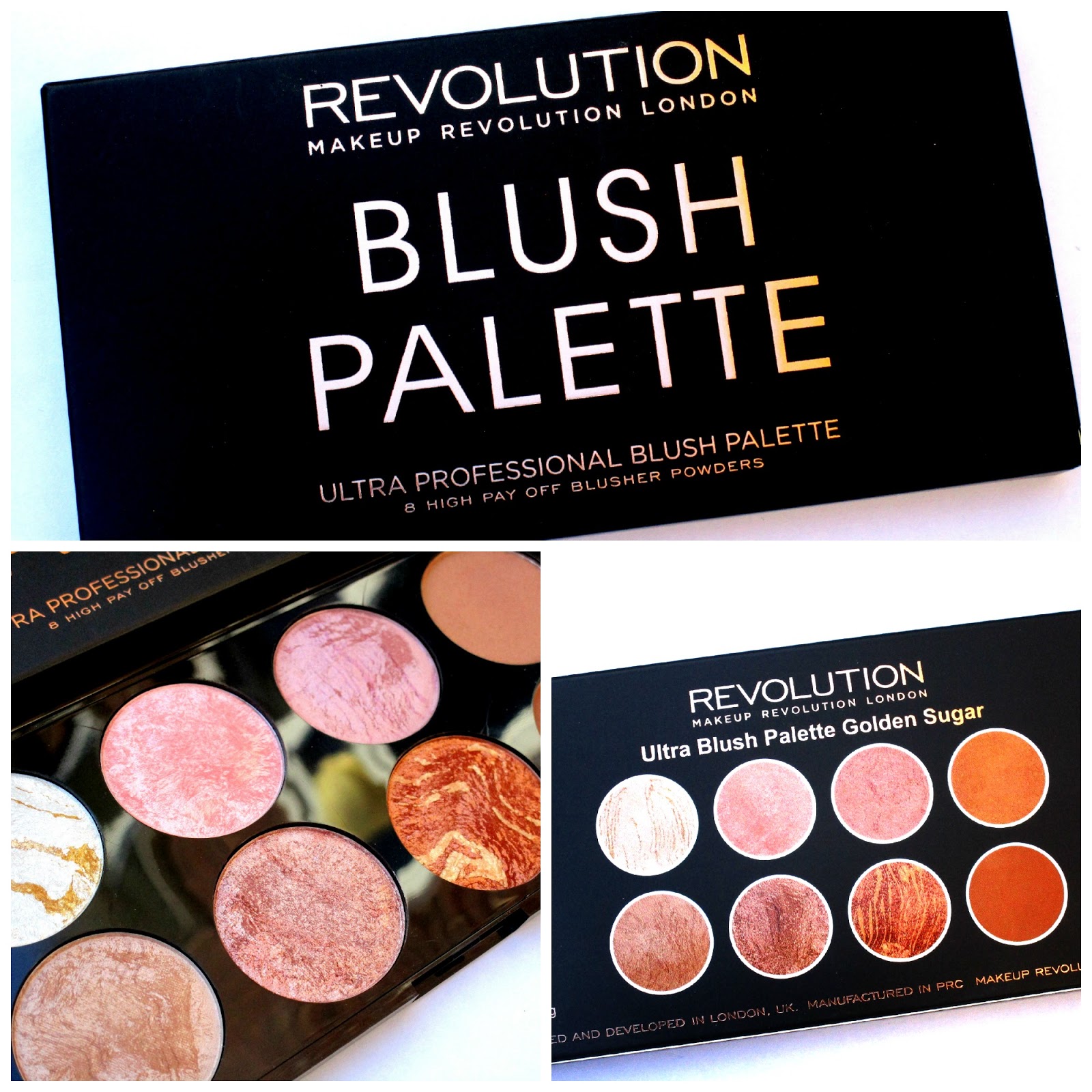 Makeup Revolution Golden Sugar Ultra Blush Palette Review