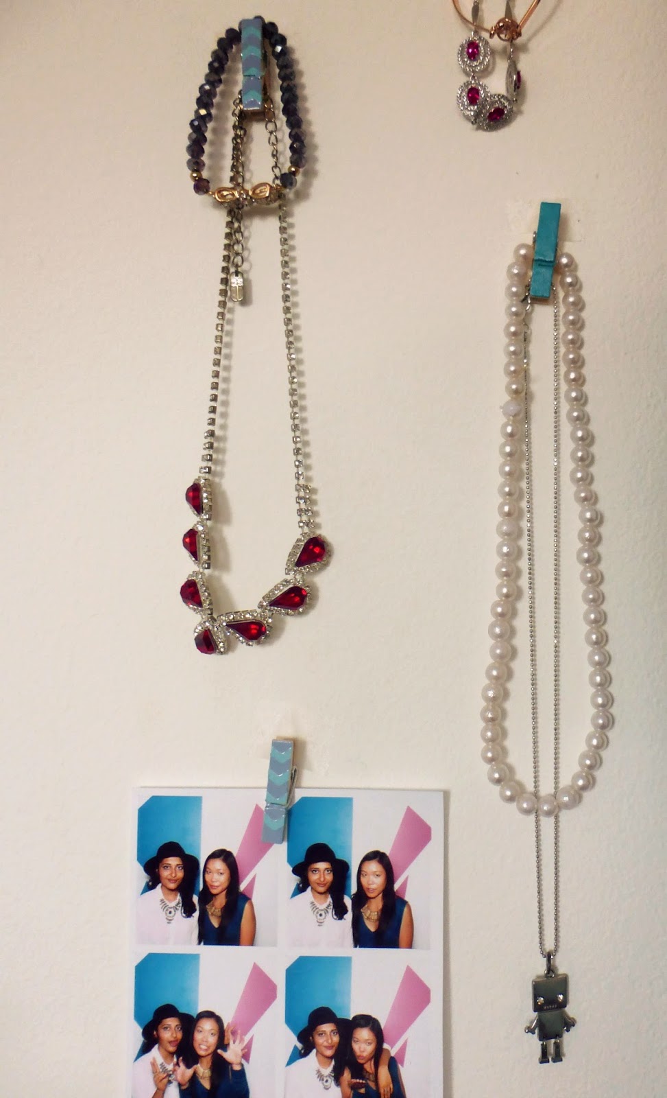 DIY Chevron Clothespin Jewelry Hangers La Vie en May Petite