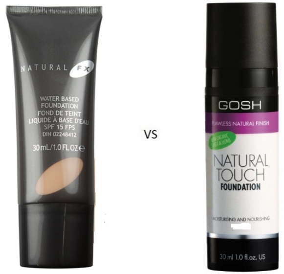 Cover FX Natural FX vs. GOSH Natural Touch battle of the foundations