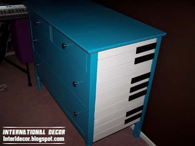 Interior furniture in the form of piano keys