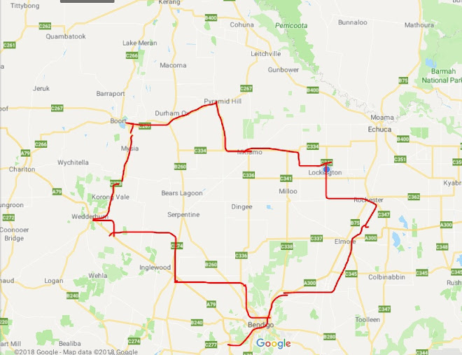 October cycle tour map