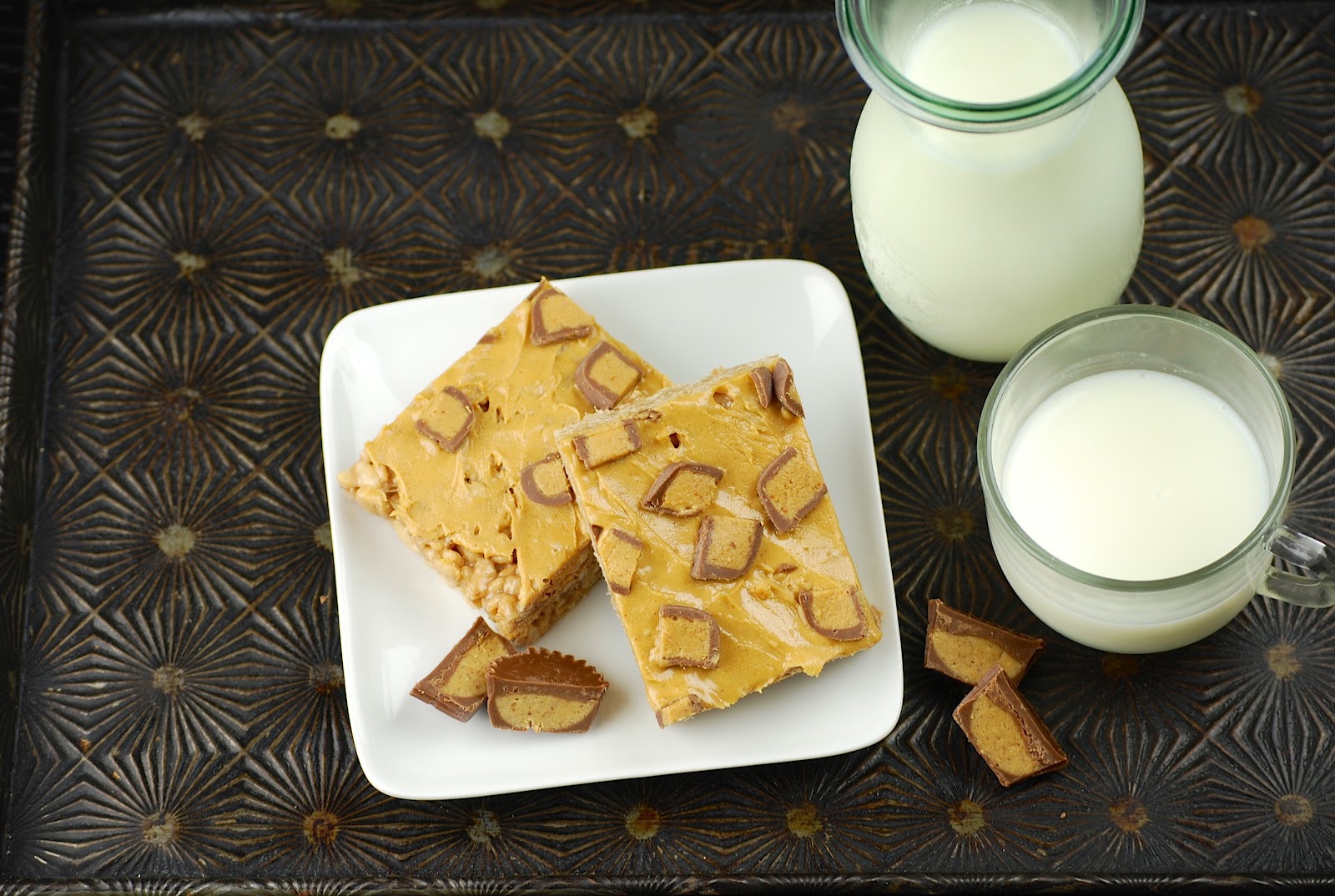 Tasty Trials Peanut Butter Cup Rice Krispie Treats and memories of