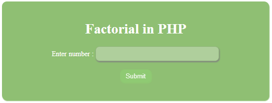 Simple PHP program for Factorials