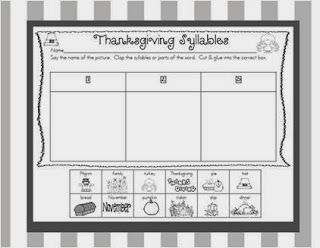 http://www.teacherspayteachers.com/Product/A-Thanksgiving-Syllable-Match-Up-968063