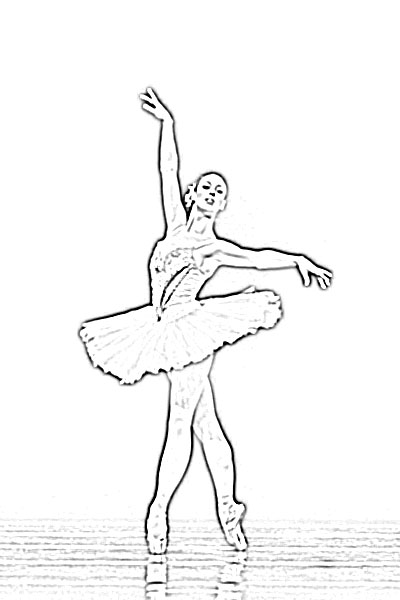 Ballet Dancer Girl Sketch - Image Sketch