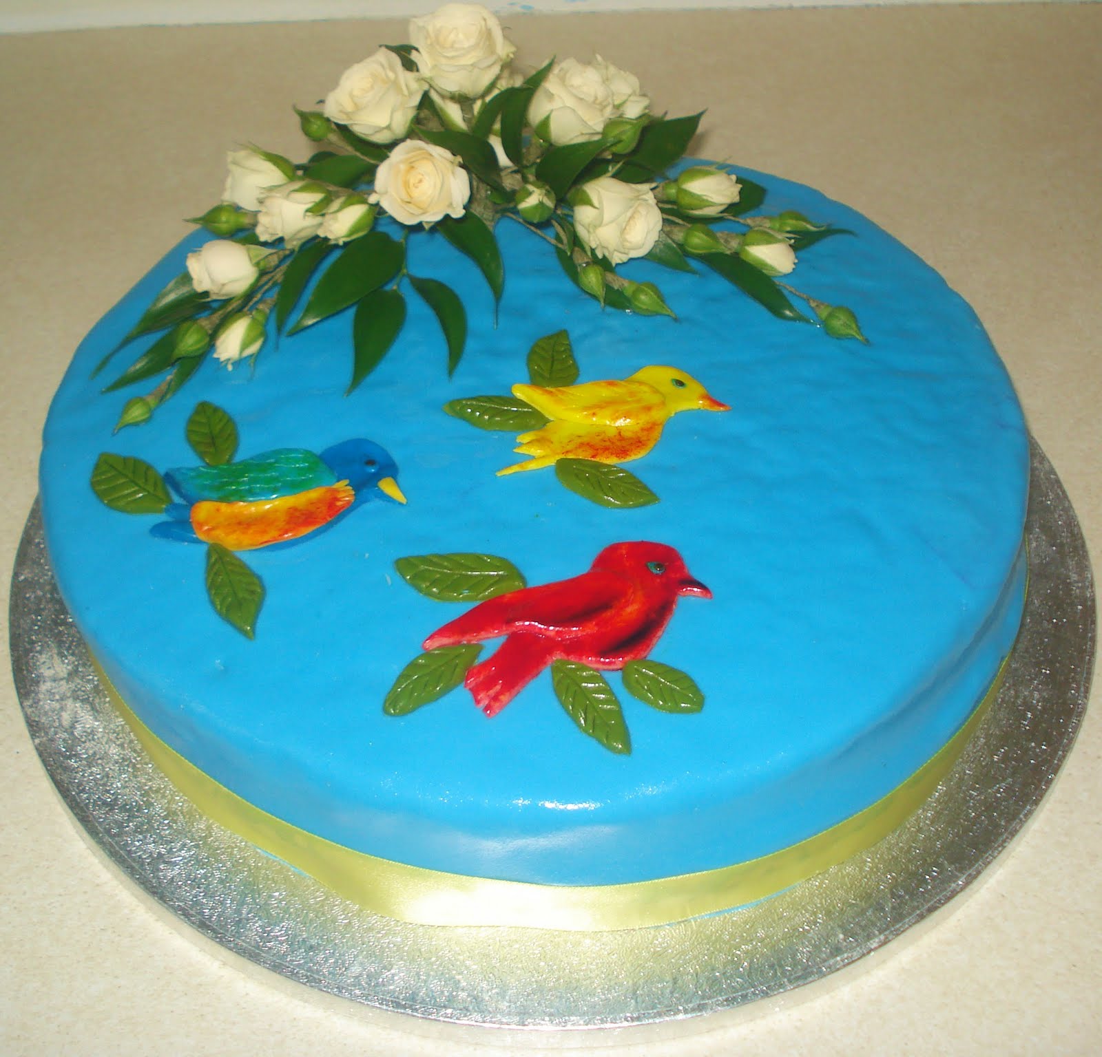 ♥ Deerly Beloved Bakery ♥ birds and flowers wedding cake