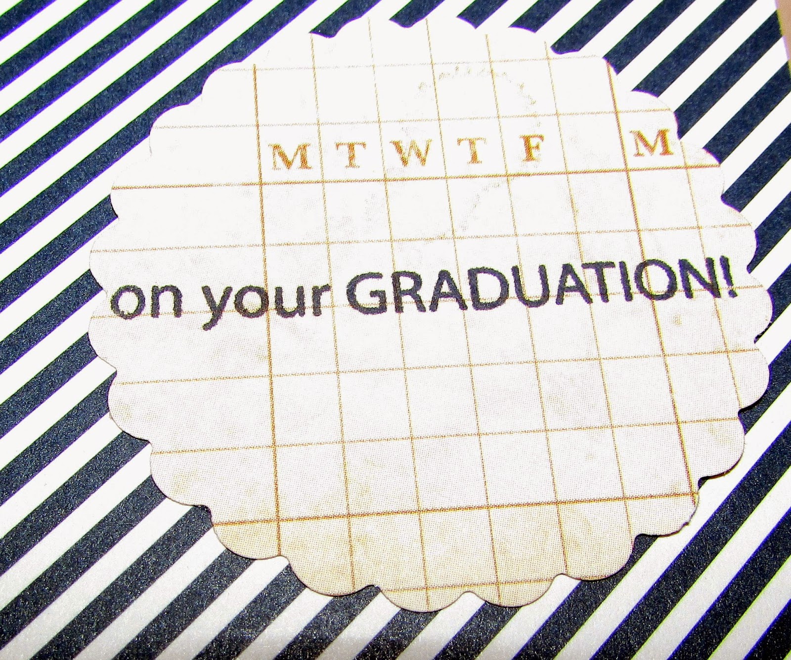 Queen Bee's Musings Inspired Stamps Graduation Card