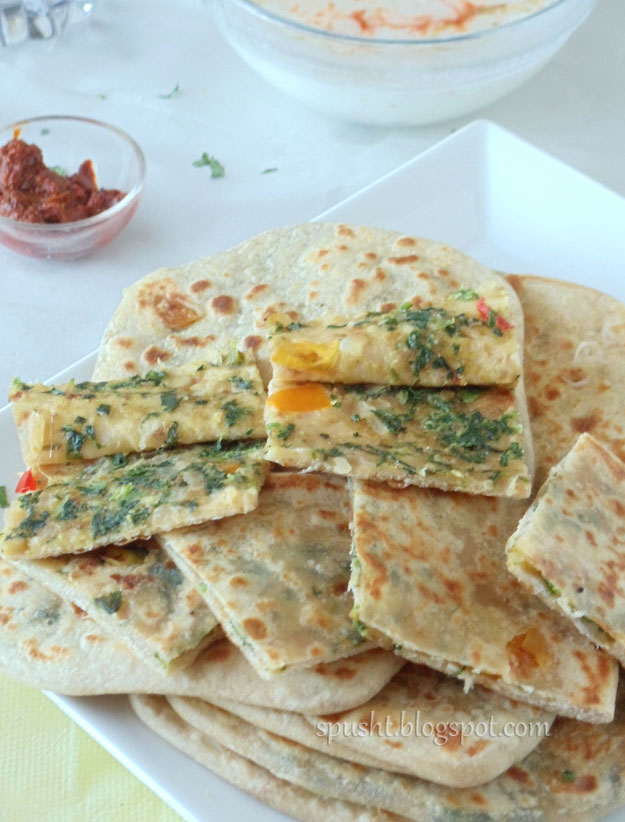 Spusht Recipe Spinach & Paneer Stuffed Paratha
