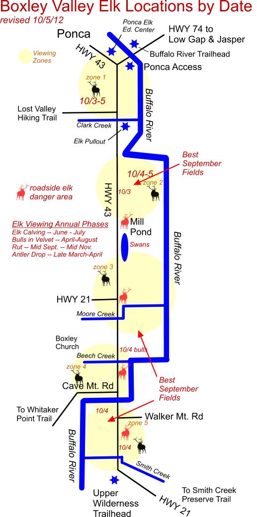 Arkansas Wildlife Photography 10/5/12 Elk Herd Locations & Update