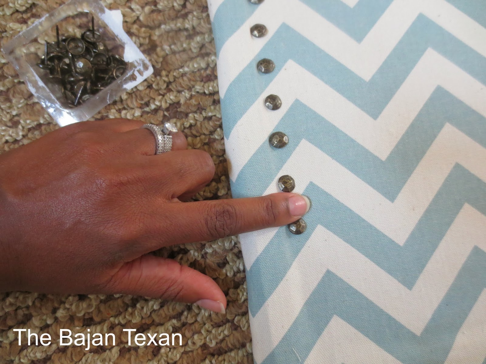 Nail Head Trim Diy Bulletin Board The Bajan Texan