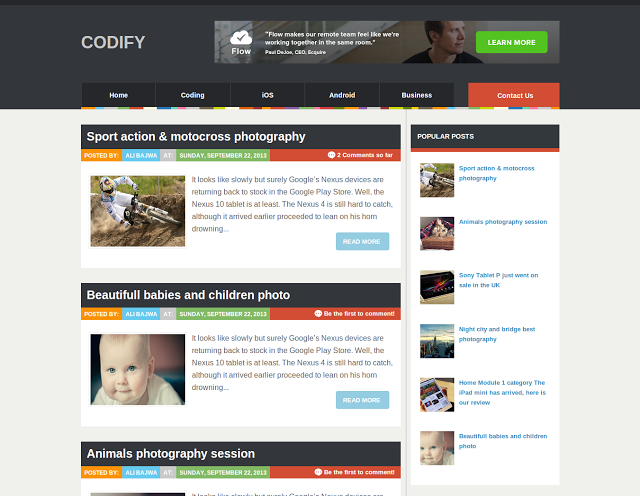 Blog Magazine Template Blogger Html