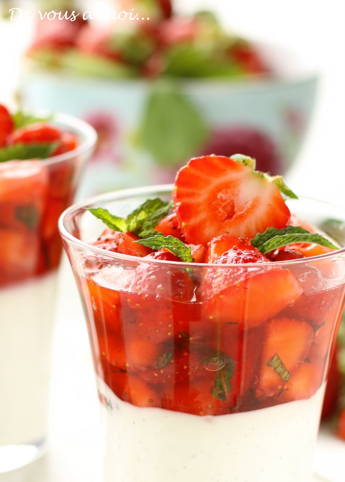 De vous à moi... Panna Cotta de Lait de Coco Vanillée, Minestrone de