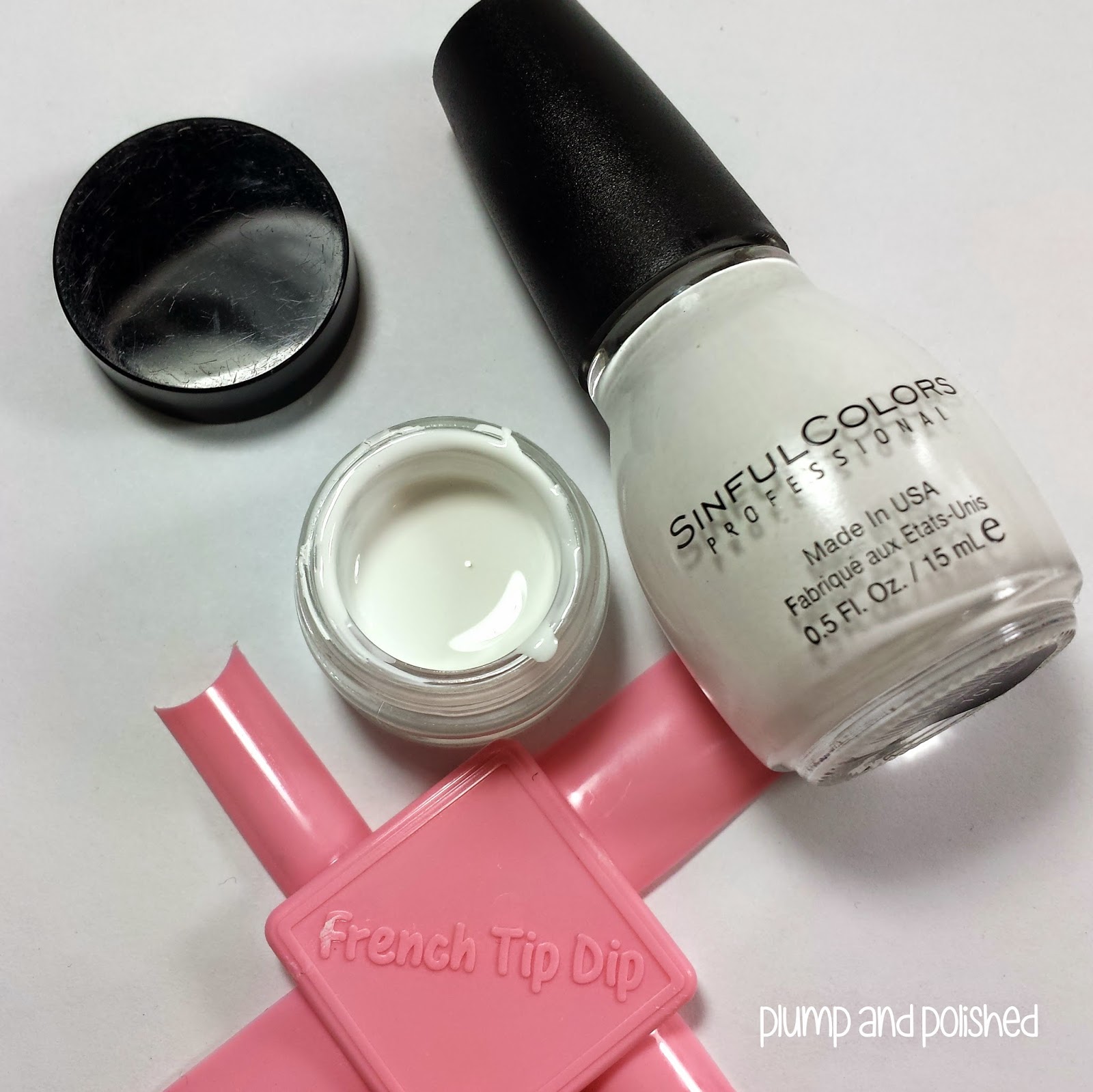 Plump and Polished ShopLately French Tip Dip Nail Art