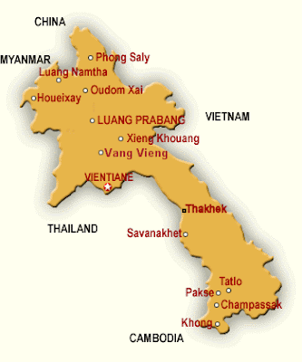 Laos Map Political Regional
