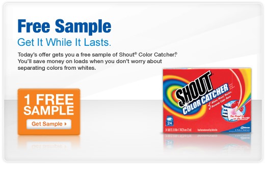 Search Our Coupons Time to try Shout Color Catcher! They are offering free samples now. They do have a limited supply available. Visit the link below and save. Free Sample: Shout Color.