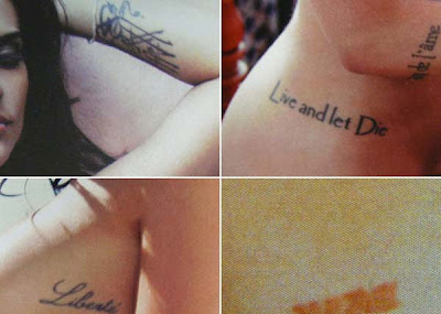 Tattoos da Cléo Pires Frases das tattoos da Cléo Pires