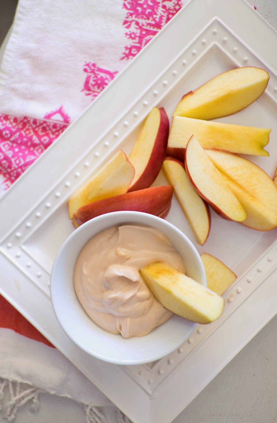 Domestic Fashionista Salted Caramel Greek Yogurt Apple Dip